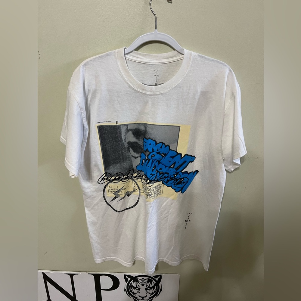 Cactus jack fragment T-shirt white size medium